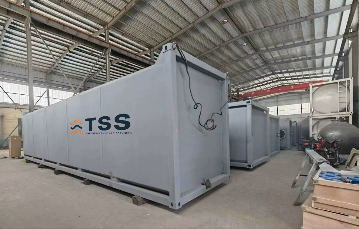 Diesel storage container with TSS branding